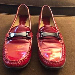 Van Eli Patent Leather Red Sporty Driving Flat
